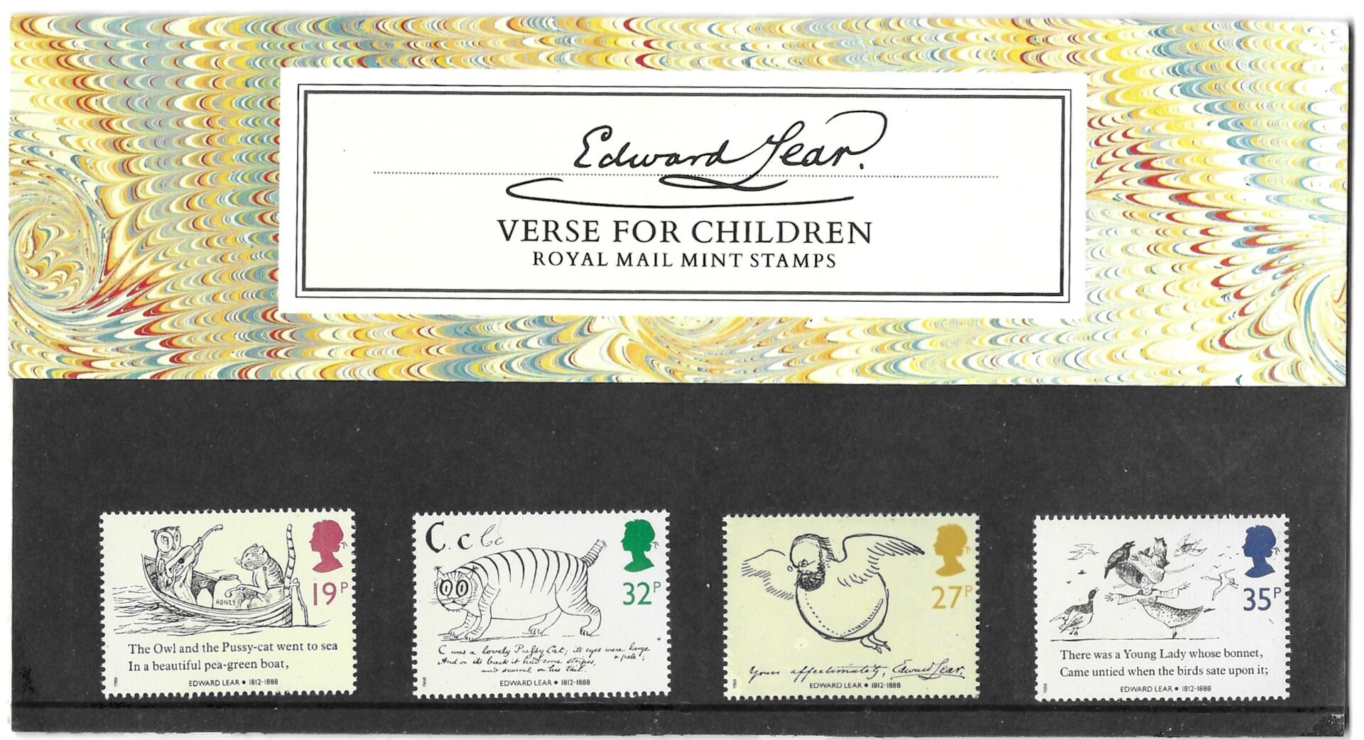 Edward Lear Verse for Children 1988 Presentation Pack