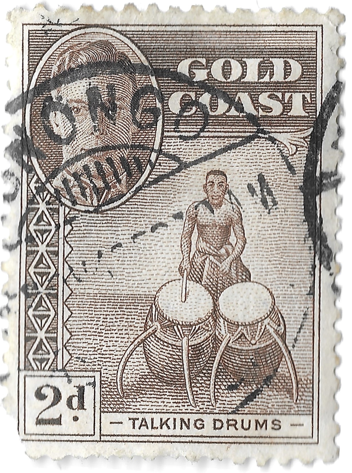 Gold Coast Talking Drums Postage Stamps