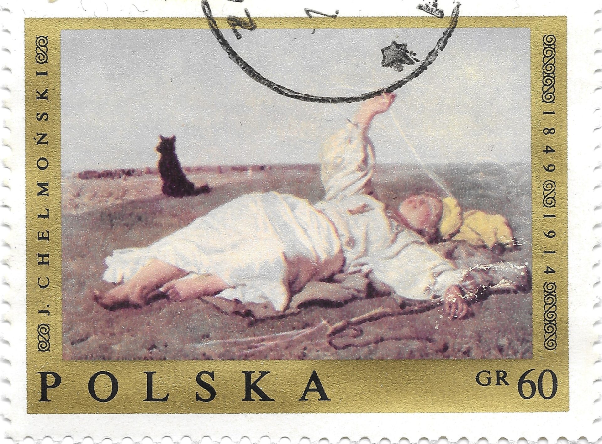 Indian summer, by Jozef Chelmonski on a Polish postage stamp