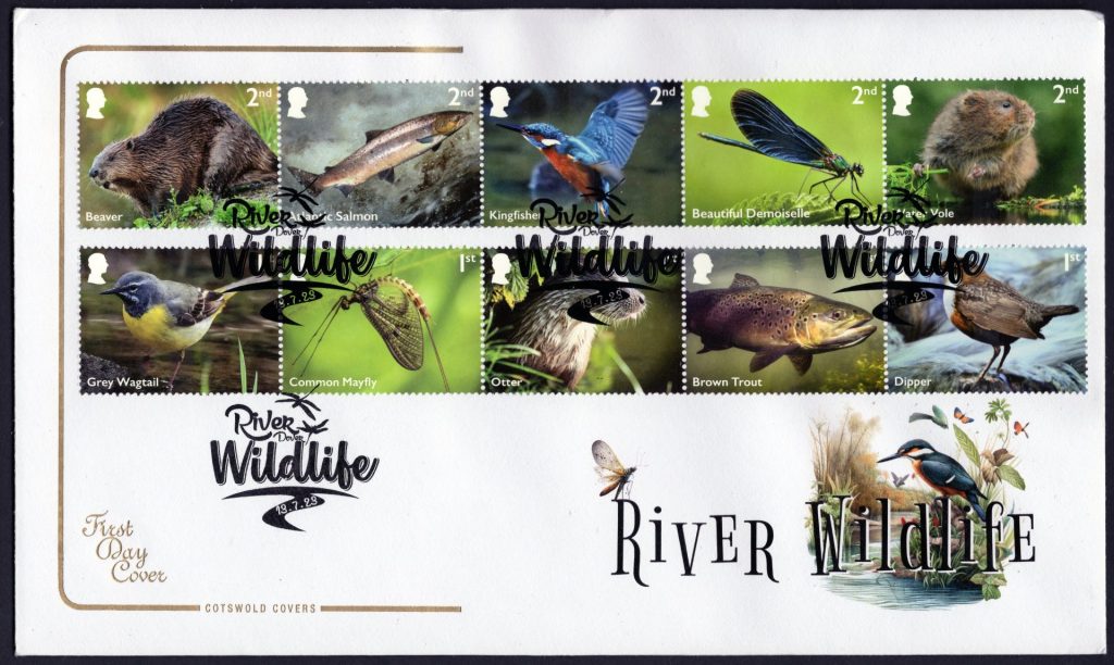 A First Day Cover showing different British Wildlife such as Beavers and Otters